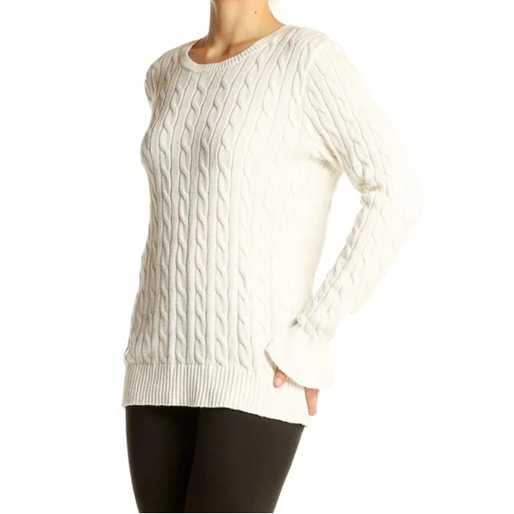 LAUREN RALPH LAUREN Ivory Cable Knit Cotton
Sweater L - Picture 5 of 6